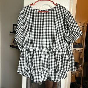 SHEIN plus peplum blouse